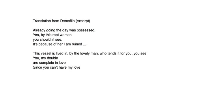 Translation from Demofilo (excerpt)